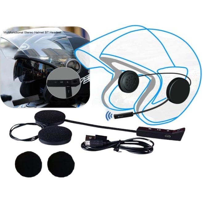 BT11 Helmet Bluetooth Dual Earphone Headset with Mic (HBHBT11)