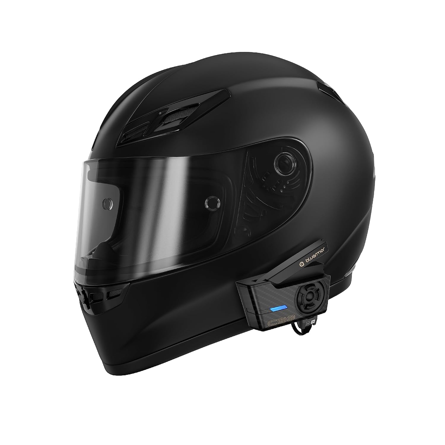 BluArmor C30 Mesh Bluetooth Intercom For Bikers, Connecting 20 Riders