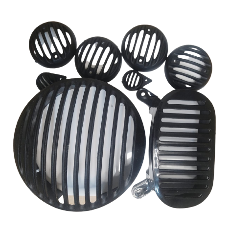 HeadLight Grill Set Royal Enfield Electra Black