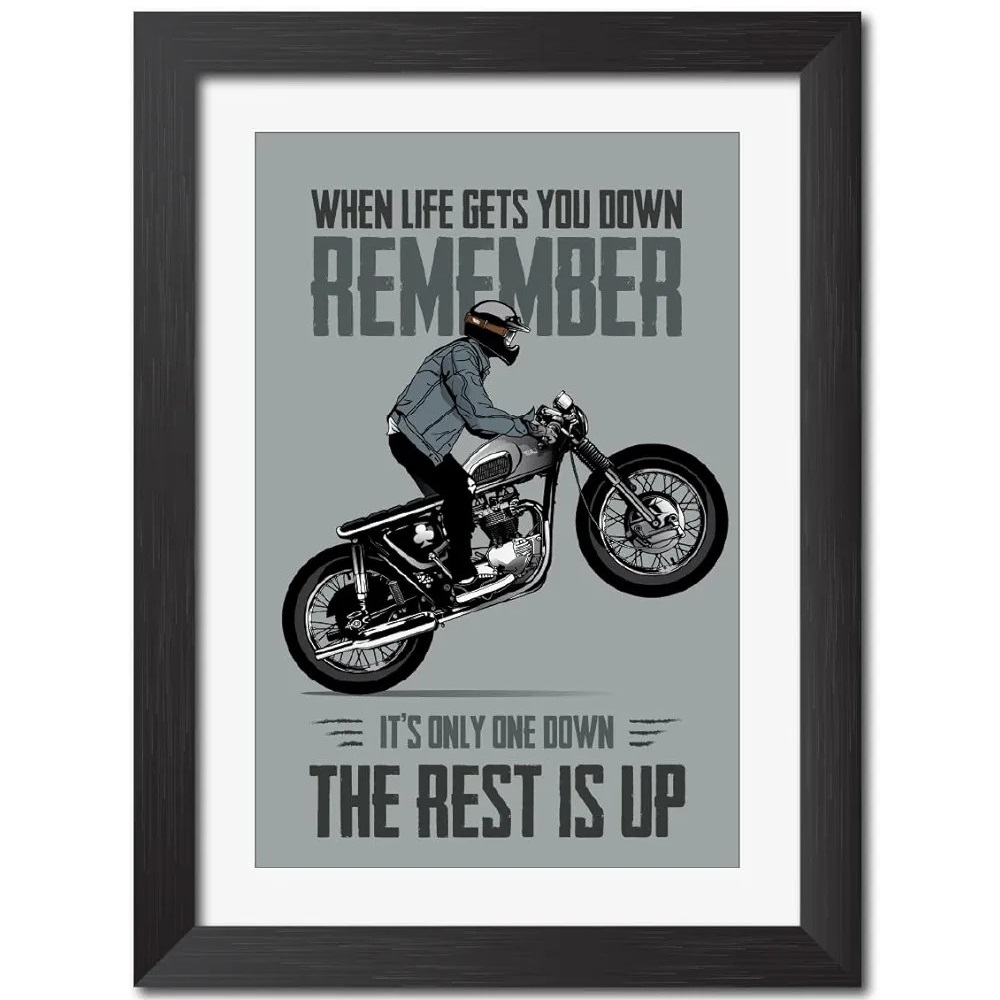 When Life Gets You Down Remember Its only one Down Photo Frame 12X9 (WLGYD1)