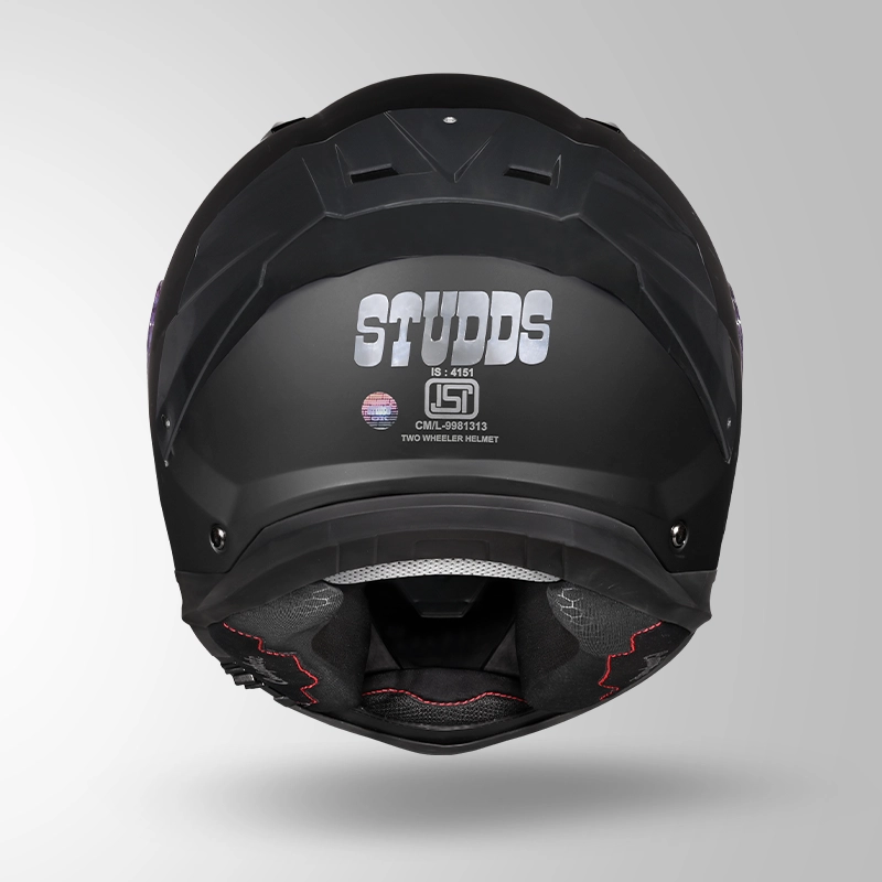 Studds Helios Matt Black Full Face Helmet