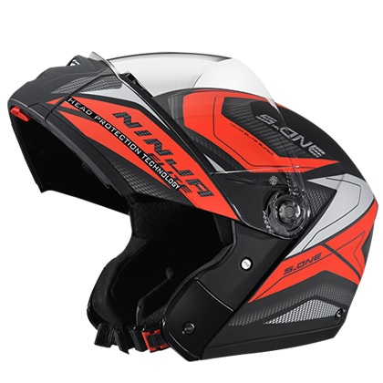 Studds Ninja Elite D4 Matt Black N2 Flip up Helmet (NINED4N2)