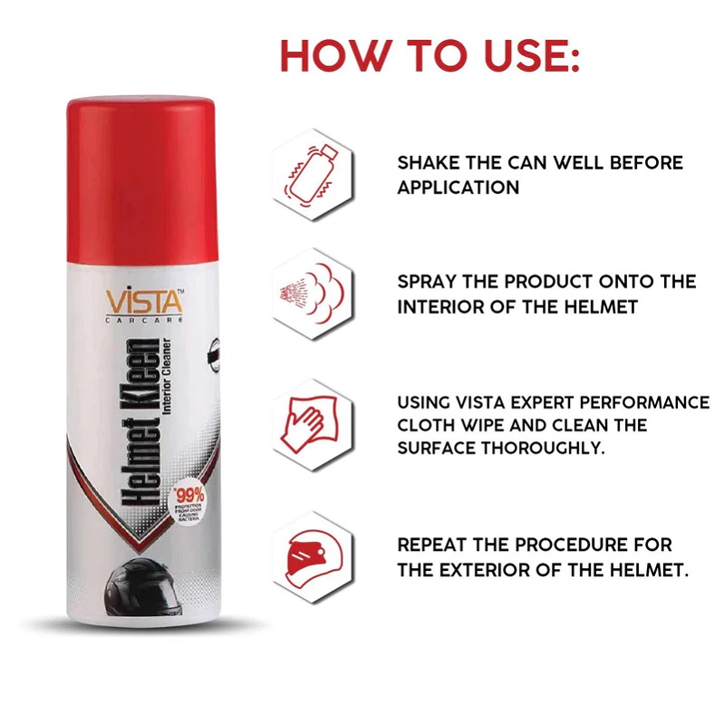 Vista Helmet kleen Foam Based Helmet Interior Cleaner