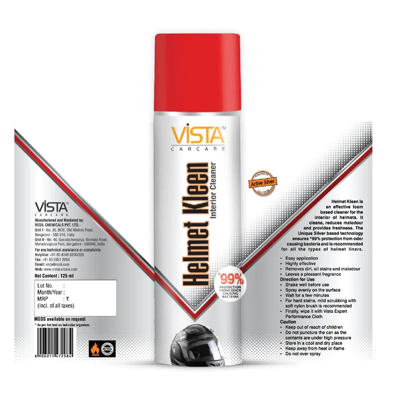 Vista Helmet kleen Foam Based Helmet Interior Cleaner