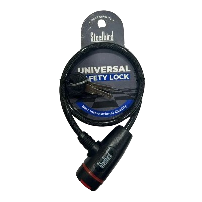 steelbird Single Helmet Cable Lock For Motorcycles & Scooter